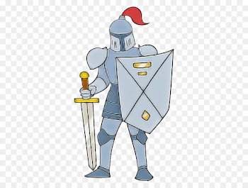cartoon knight standing armour costume