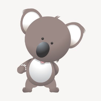 Cartoon koala bear clipart, cute | Free Photo - rawpixel