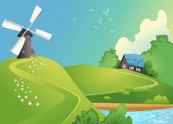 Cartoon landscape background, environment illustration | Free PSD - rawpixel