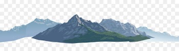 Cartoon Landscape painting Drawing - Cartoon painted mountains forest 