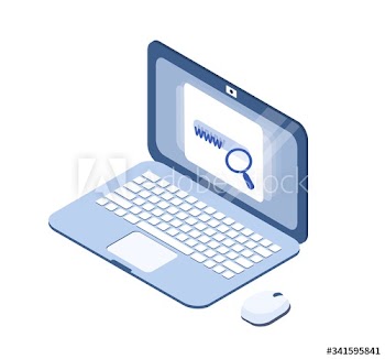 Cartoon laptop modern isometric design vector illustration