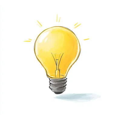 Cartoon Light Bulb Illustration