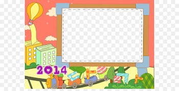 Cartoon LINE Illustration - Children's cartoon calendar template 