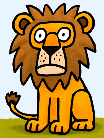 Cartoon Lion Illustration