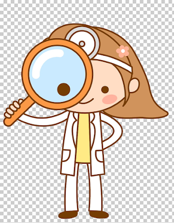 Cartoon Magnifying glass, Doctor holding a magnifying glass PNG ...