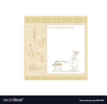 Cartoon Male dressed in grilling attire cooking me vector image
