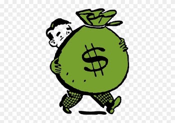 Cartoon Man Holding Money Bag Greendark Cove Street - Bag Of Money Clipart