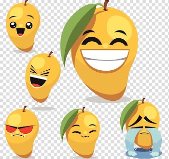 Cartoon Mango Illustration, Cartoon Sydney expression transparent background PNG clipart