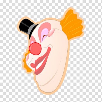 Cartoon Mask Illustration, clown mask transparent background PNG clipart