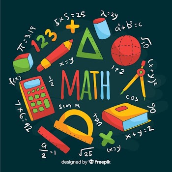 Cartoon math chalkboard background Free Vector