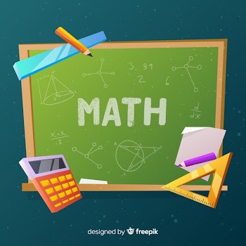 Cartoon math concept background Free Vector