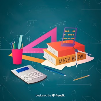 Cartoon math concept background Free Vector