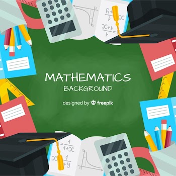 Cartoon math concept background Free Vector