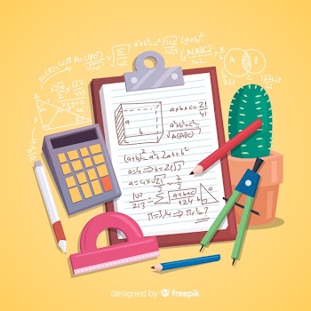 Cartoon math elements background
