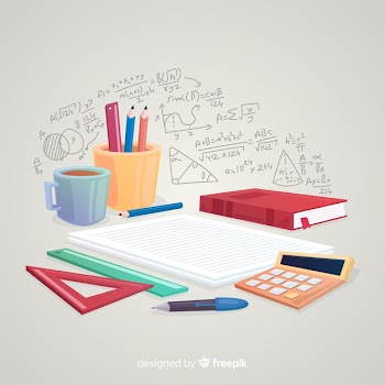 Cartoon math elements background