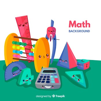 Cartoon math elements background Free Vector