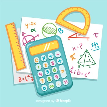 Cartoon math elements background Free Vector