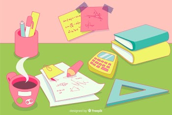 Cartoon math elements background Free Vector