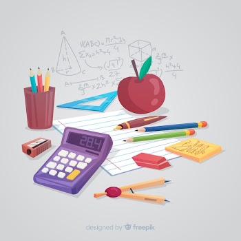 Cartoon math elements background Free Vector