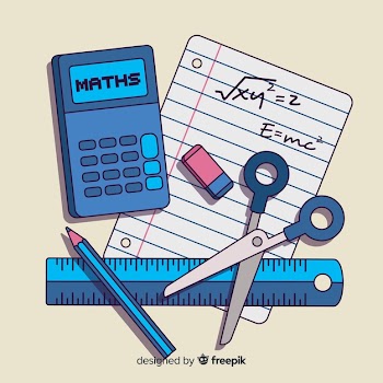 Cartoon math elements background Free Vector
