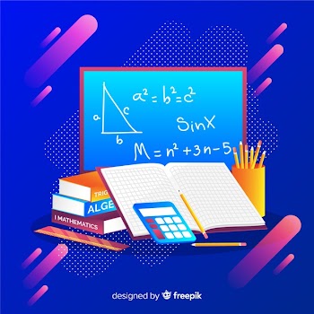 Cartoon maths elements background