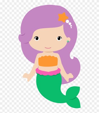 Cartoon Mermaid Cute Cartoon Mermaid With Seahorse - Free Mermaid Clipart