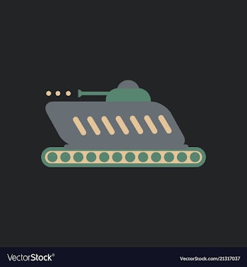 Cartoon modern armored tank available eps-10 vector image