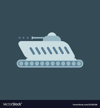 Cartoon modern armored tank available eps-10 vector image