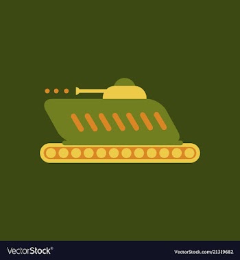Cartoon modern armored tank available eps-10 vector image