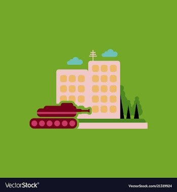 Cartoon modern armored tank available eps-10 vector image
