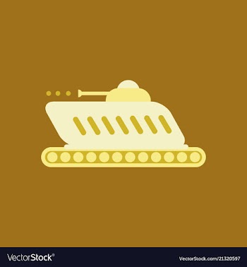 Cartoon modern armored tank available eps-10 vector image