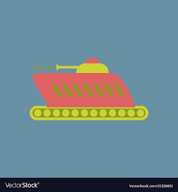 Cartoon modern armored tank available eps-10 vector image