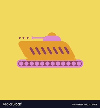 Cartoon modern armored tank available eps-10 vector image