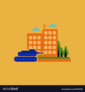 Cartoon modern armored tank available eps-10 vector image