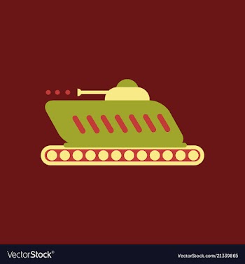 Cartoon modern armored tank available eps-10 vector image