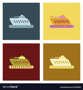 Cartoon modern armored tank available eps-10 vector image
