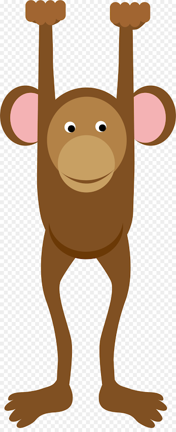 Cartoon Monkey Clip art - Hand painted brown monkey png download ...