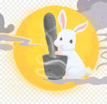 Cartoon Moon rabbit Illustration - Rabbit 