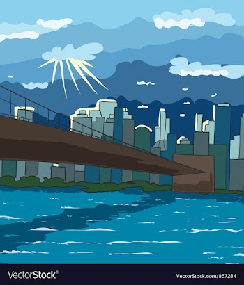 Cartoon new york background vector image