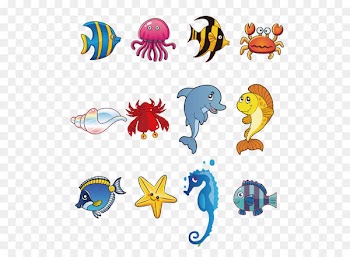 Cartoon Ocean Deep sea creature Clip art - Fish 