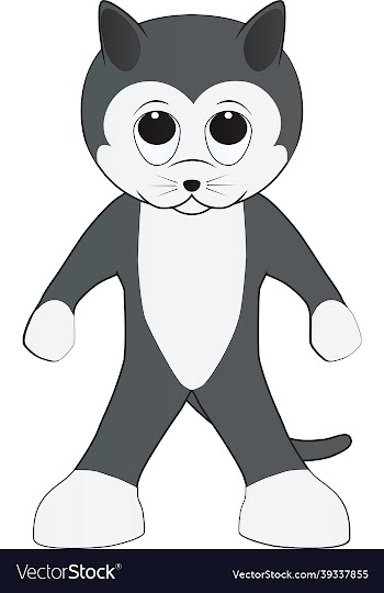 cartoon of a friendly cat