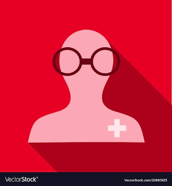 Cartoon of a friendly young doctor in glasses vector image