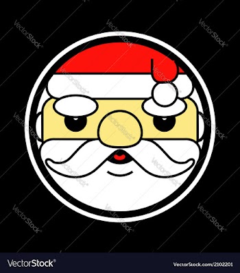  					Cartoon of a Santa Claus head vector image														