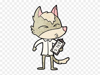 Cartoon Office Wolf Whistling - Crying Wolf Cartoon