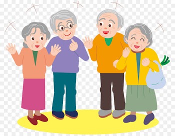 Cartoon Old age Clip art - Elderly party 