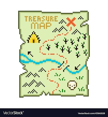 cartoon old treasure map