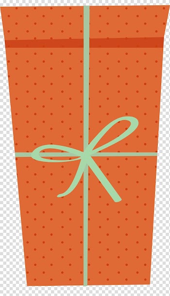 Cartoon, Orange cartoon gift box transparent background PNG clipart