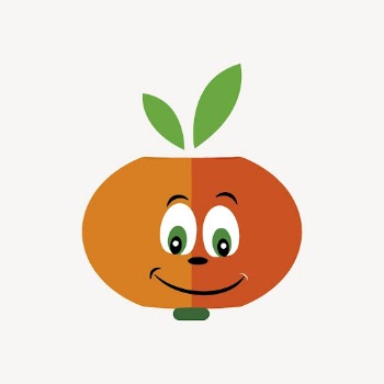 Cartoon orange sticker, fruit illustration | Free PSD - rawpixel