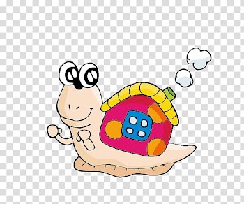Cartoon Orthogastropoda Illustration, Color snail transparent background PNG clipart