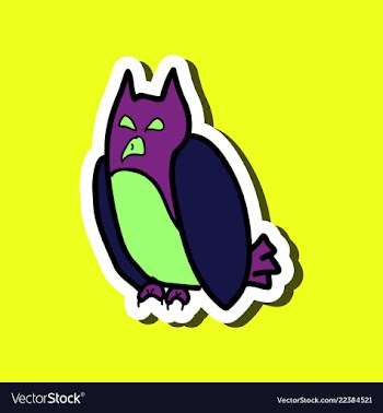 Cartoon owl background halloween poster vector image